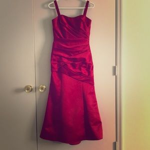 Red bridesmaid dress